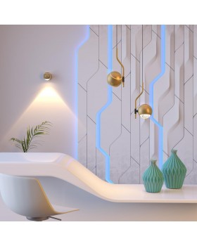 3915/9L L-VISION ODL20 159 золот/металл Подвесн. св-ник с сенс. управл LED 4000K 5W+3.5W 220V ELON-foto3