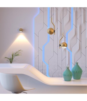 3915/9L L-VISION ODL20 159 золот/металл Подвесн. св-ник с сенс. управл LED 4000K 5W+3.5W 220V ELON-foto3