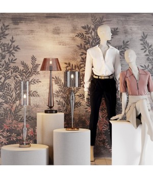 4852/1T STANDING ODL_EX21 55 черный/коричневый/стекло Высокая Лампа выкл. на базе E27 1*60W TOWER-foto3