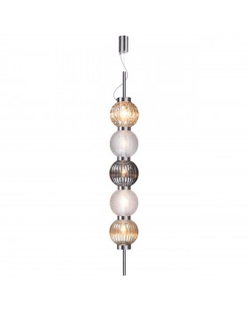 4273/5 MODERN ODL21 335 разноцв/стекл/никель/металл Подвесной светильник IP20 Е14 5*40W FRANCESCA-foto6