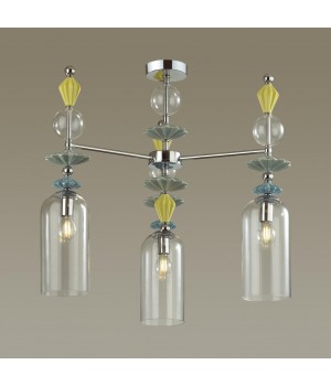 4893/3C CLASSIC ODL_EX22 69 хром/раноцветн./керамика/стекло Люстра потолочная E14 3*40W 4893/3C BIZET-foto4