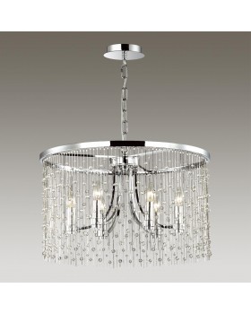 4845/6 HALL ODL21 409 хром/металл.цепочки /стекло Люстра E14 6*40W RAINI-foto3