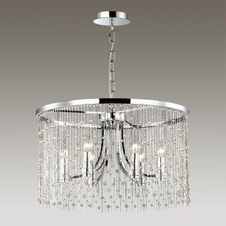 4845/6 HALL ODL21 409 хром/металл.цепочки /стекло Люстра E14 6*40W RAINI-foto3