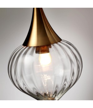 4950/1 PENDANT ODL22 305 бронзовый/прозрачный/стекло Подвес E14 1*40W KESTA-foto6
