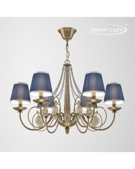 3921/6 CLASSIC ODL18 464 бронза/ткань/стекло Люстра IP20 E14 6*40W 220V NIAGARA-foto5