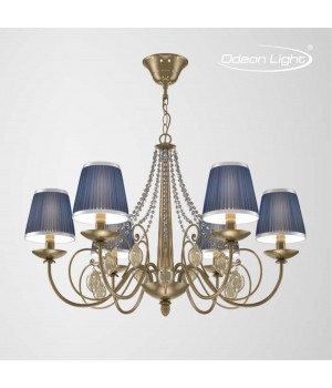 3921/6 CLASSIC ODL18 464 бронза/ткань/стекло Люстра IP20 E14 6*40W 220V NIAGARA-foto5