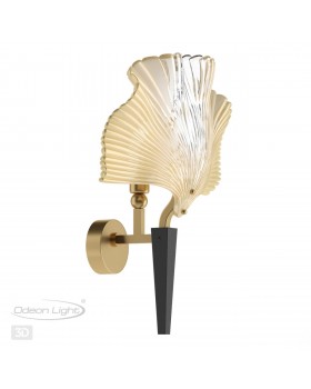 4870/1W HALL ODL_EX22 51 золотой/чёрный/стекло Бра E14 1*40W VENTAGLIO-foto5