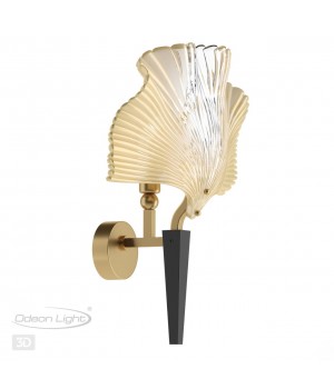 4870/1W HALL ODL_EX22 51 золотой/чёрный/стекло Бра E14 1*40W VENTAGLIO-foto5