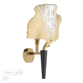 4870/1W HALL ODL_EX22 51 золотой/чёрный/стекло Бра E14 1*40W VENTAGLIO-foto5