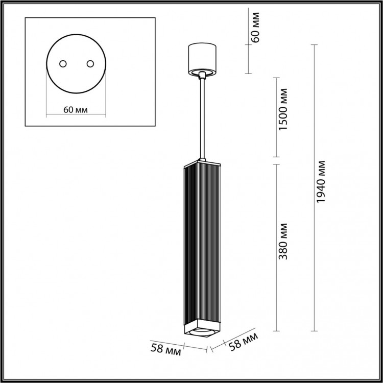 4791/5L PENDANT ODL21 247 черный/золотой Подвес GU10 1*5W CUBI