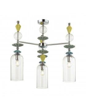 4893/3C CLASSIC ODL_EX22 69 хром/раноцветн./керамика/стекло Люстра потолочная E14 3*40W 4893/3C BIZET-foto5