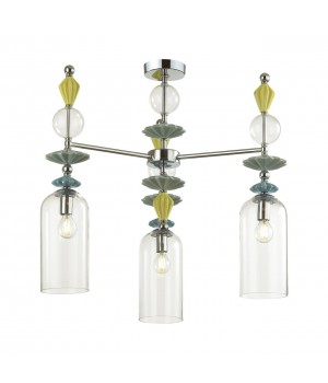 4893/3C CLASSIC ODL_EX22 69 хром/раноцветн./керамика/стекло Люстра потолочная E14 3*40W 4893/3C BIZET-foto5