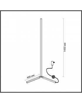 4335/6FL HIGHTECH ODL22 116 чёрный Напольный светильник c ПДУ IP20 LED 6W RGBW 1125Лм 3000K FILLINI (микрофон и динамик в комплекте)-foto2