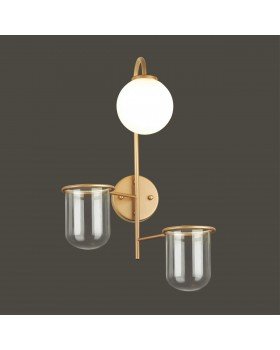 4682/1W WALLI ODL20 535 золото/белый Настенный светильник E14 1*40W 220V FLOWER-foto4