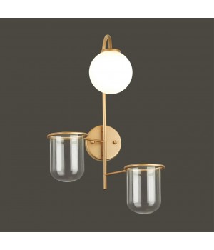 4682/1W WALLI ODL20 535 золото/белый Настенный светильник E14 1*40W 220V FLOWER-foto4