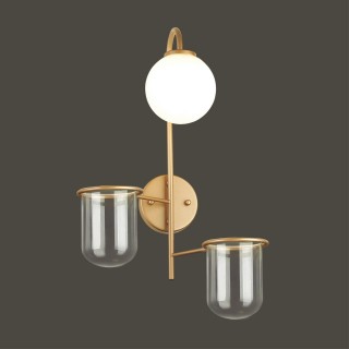 4682/1W WALLI ODL20 535 золото/белый Настенный светильник E14 1*40W 220V FLOWER-foto4