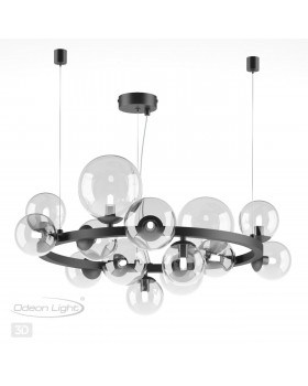 4818/14 MODERN ODL21 393 черный/прозрачный Люстра G9 14*40W TOVI-foto5