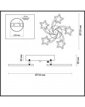 4525/99CL LEDIO LN20 027 белый Люстра потолочная диммир. с ДУ LED 110W 3000-6000К 8580Лм 220V SELINA-foto2
