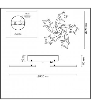 4525/99CL LEDIO LN20 027 белый Люстра потолочная диммир. с ДУ LED 110W 3000-6000К 8580Лм 220V SELINA-foto2
