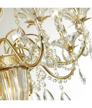 4724/8 CLASSIC ODL20 454 золотой/хрусталь Люстра E14 8*40W + G9 2*28W 220V KUVIA-foto5