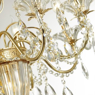 4724/8 CLASSIC ODL20 454 золотой/хрусталь Люстра E14 8*40W + G9 2*28W 220V KUVIA-foto5