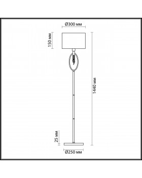 4516/1F NEOCLASSI LN20 179 античная латунь, черный Торшер E27 60W 220V SANTIAGO-foto2
