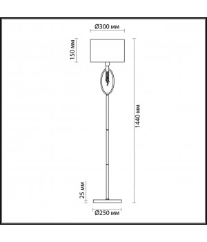 4516/1F NEOCLASSI LN20 179 античная латунь, черный Торшер E27 60W 220V SANTIAGO-foto2