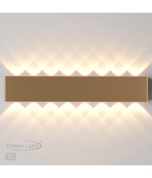 3893/16WL HIGHTECH ODL20 153 золотистый/металл Настенный светильник LED 3000K 16W 220V MAGNUM-foto4