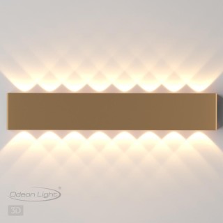 3893/16WL HIGHTECH ODL20 153 золотистый/металл Настенный светильник LED 3000K 16W 220V MAGNUM-foto4