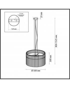 4938/6 HALL ODL22 437 матов.золотой/прозрачныйстекло Люстра E14 6*40W MERKALE-foto2