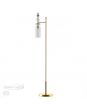 4855/1F CLASSIC ODL_EX21 65 золото/разноцветн./керамика/стекло Торшер E14 1*40W BIZET-foto5