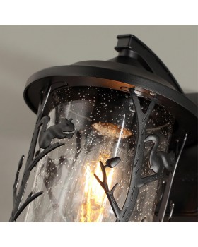 4963/1W NATURE ODL22 567 черный/стекло Ландшафтный настен.светильник E27 1*60W IP44 CUITA-foto6