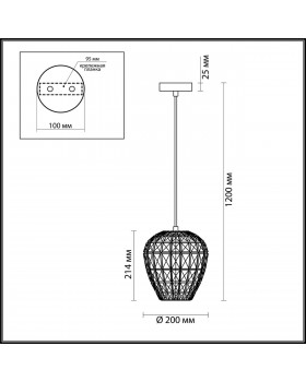 4715/1 PENDANT ODL20 301 св.коричневый/хром Подвес E27 60W 220V MAKA-foto2