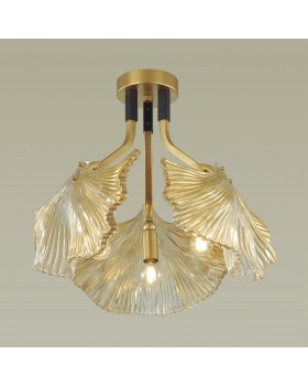 4870/3C HALL ODL_EX22 49 золотой/чёрный/стекло Люстра потолочная E14 3*40W VENTAGLIO-foto3