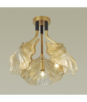 4870/3C HALL ODL_EX22 49 золотой/чёрный/стекло Люстра потолочная E14 3*40W VENTAGLIO-foto3