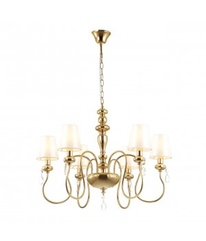 4723/6 CLASSIC ODL20 453 золотой/белый Люстра E14 6*40W 220V MEKI-foto4