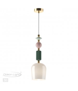 4861/1 CLASSIC ODL_EX21 75 золото/разноцветн./керамика/стекло Подвес E14 1*40W CANDY-foto5