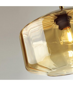 4747/1 PENDANT ODL21 345 янтарный/бронзовый Подвес E27 60W BINGA-foto7