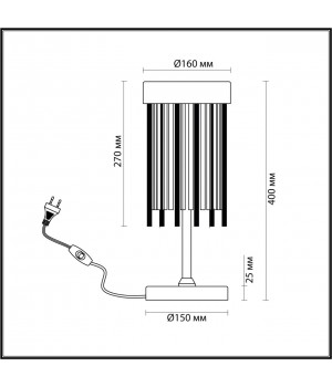 4788/2T HALL ODL21 455 золото/металл/стекло Наст.лампа E14 2*40W YORK-foto2