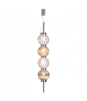 4273/4 MODERN ODL21 335 разноцв/стекл/никель/металл Подвесной светильник IP20 Е14 4*40W FRANCESCA-foto6