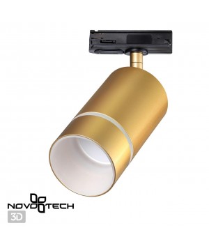 370780 PORT NT21 086 золото Светильник трековый однофазный трехжильный IP20 GU10 9W 235V ELINA-foto4