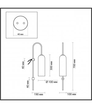 4641/1W PENDANT ODL20 337 золотой/синий Бра E27 60W 220V VOSTI-foto2