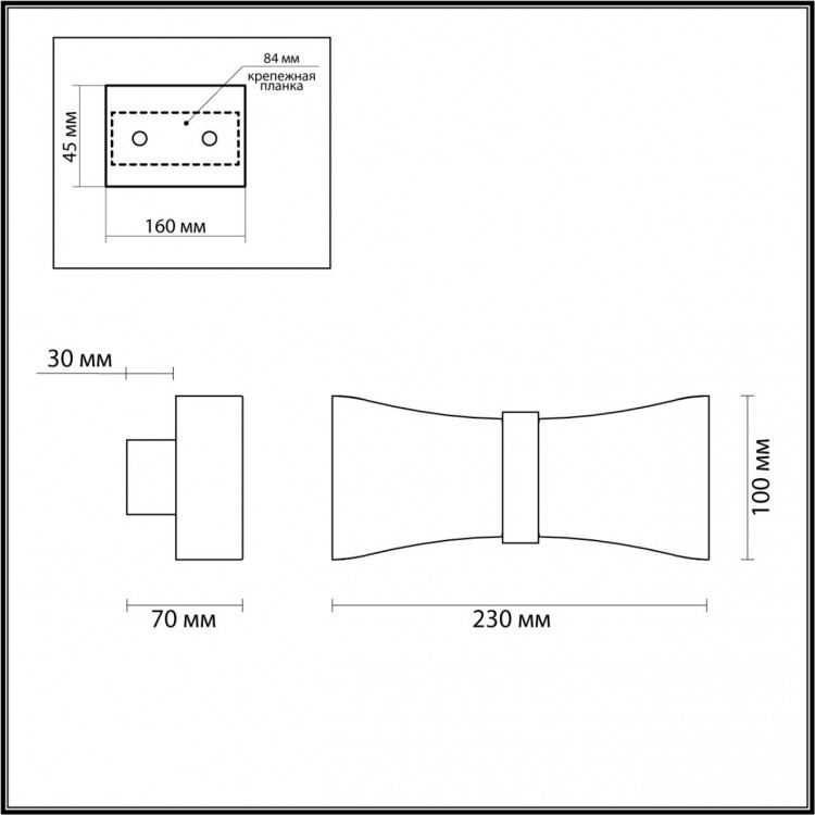 4216/12WL HIGHTECH ODL21 135 золотис/золо Настен.светильник IP20 LED 12W 478Лм 3000K MOTION