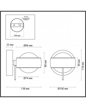 4347/14WL (аналог 3874/20WL) HIGHTECH ODL19 161 матовый золотой Настенный светильник LED 14W 800Лм 3000К 220V OTTICO-foto2