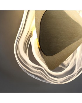 4314/9WL MIDCENT ODL22 175 стекло с эффектом льда/ металл бронза Настенный светильник IP20 LED 11W 275Лм 3000K ICY-foto5