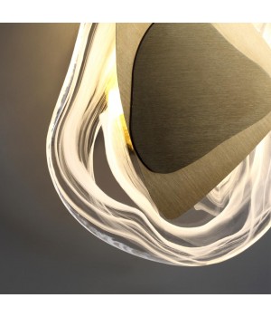 4314/9WL MIDCENT ODL22 175 стекло с эффектом льда/ металл бронза Настенный светильник IP20 LED 11W 275Лм 3000K ICY-foto5