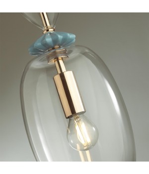 4855/1B CLASSIC ODL_EX21 67 золото/разноцветн./керамика/стекло Подвес E14 1*40W BIZET-foto7