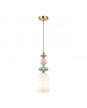 4861/1B CLASSIC ODL_EX21 75 золото/разноцветн./керамика/стекло Подвес E14 1*40W CANDY-foto6