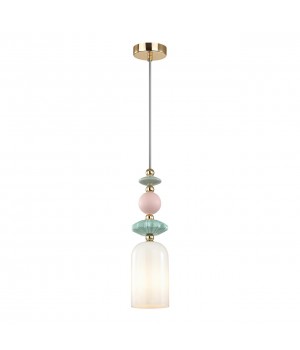 4861/1B CLASSIC ODL_EX21 75 золото/разноцветн./керамика/стекло Подвес E14 1*40W CANDY-foto6