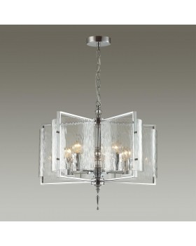 4888/5 MODERN ODL_EX22 93 хром/прозрачный/стекло Люстра E27 5*60W ELEGANTE-foto4